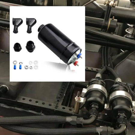 High Flow EFI 380LPH Inline External 044 Type Fuel Pump E85 Ethanol Compatible AN10 Inlet AN8 Outlet by InterCyprus Trading Ltd