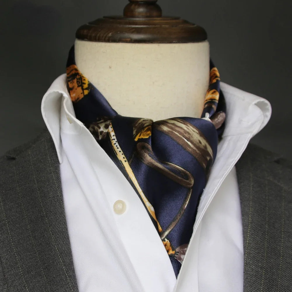 British Men's Silk Scarf &ndash; Elegant Satin Touch