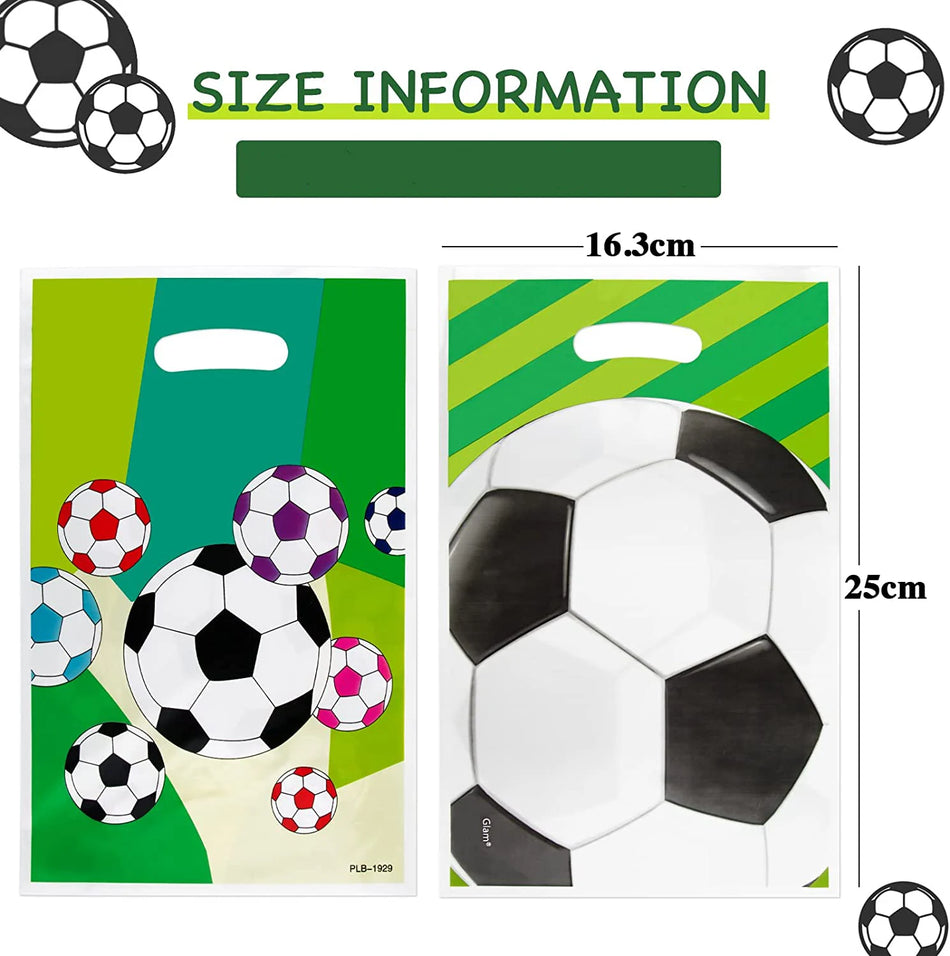 TAKARA TOMY 10pcs Soccer Gift Bags - Football Party Supplies