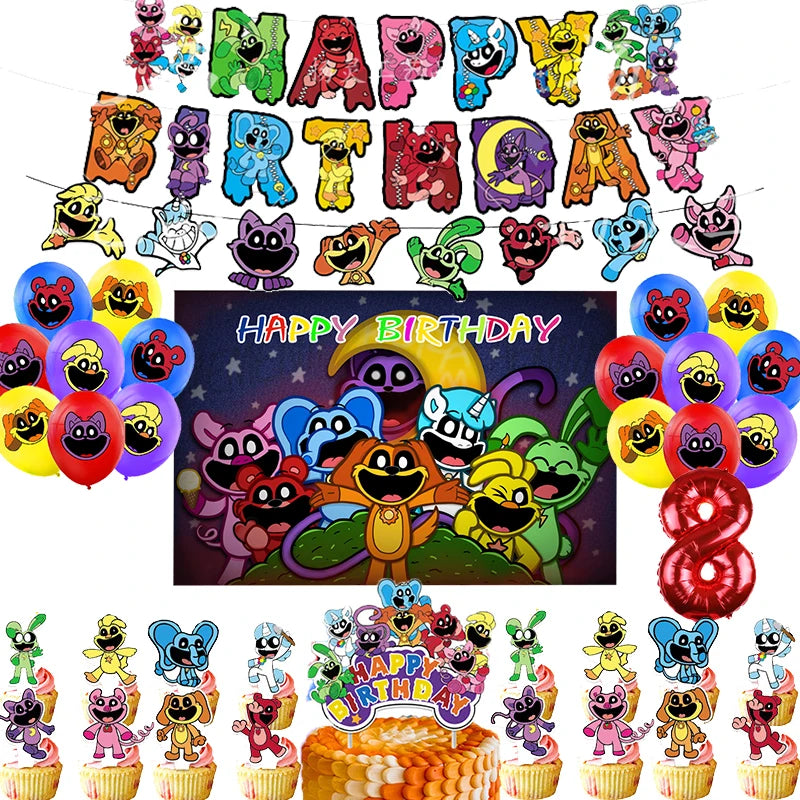 Smiling Critters Birthday Party Decoration Set