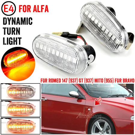 LED Dynamic Side Marker Lights For Alfa Romeo 147 Mito Bravo 2 Arrow by InterCyprus Trading Ltd