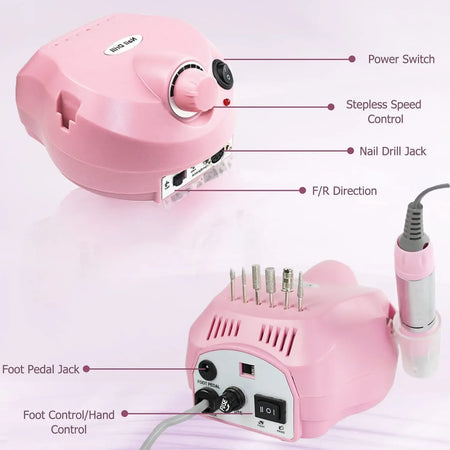 ALC840 Nail Polish Drill - Foot Pedal Speed Control
