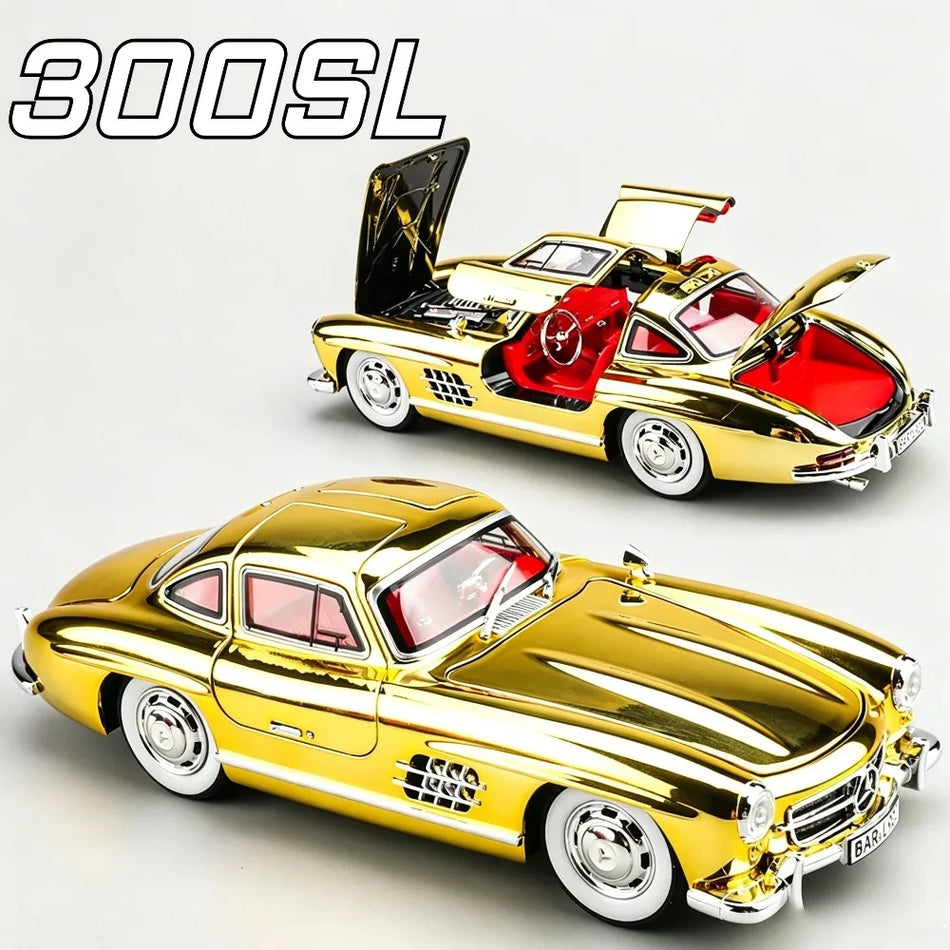 1:24 Merilo Diecast Model Avto 300SL z Odprtimi Vrati, Povleci Nazaj, Zvok