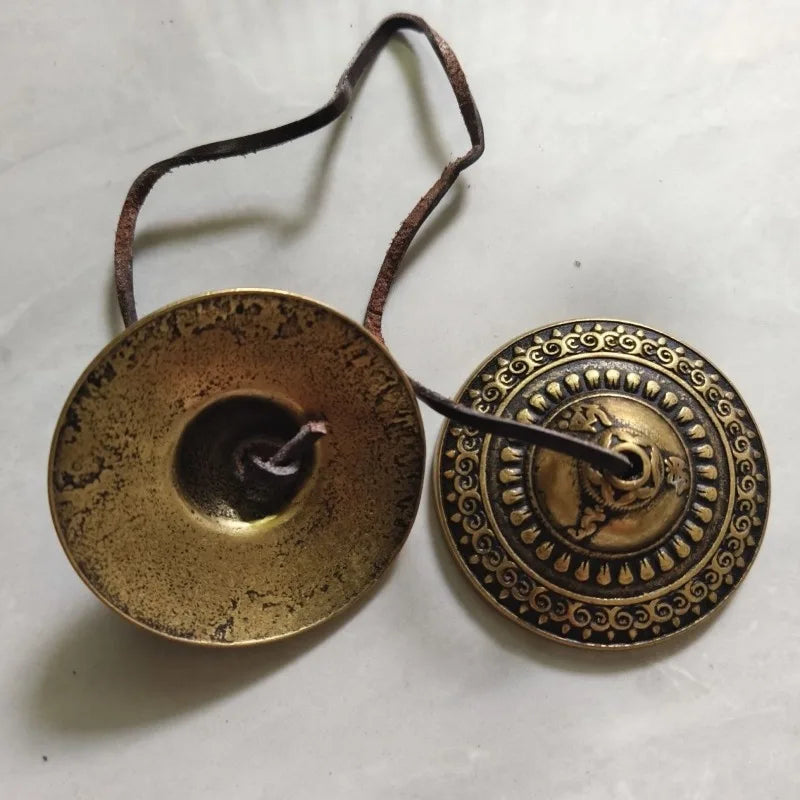 Brass Hand Bells, Nepal Handmade Tibetan Meditation Bells
