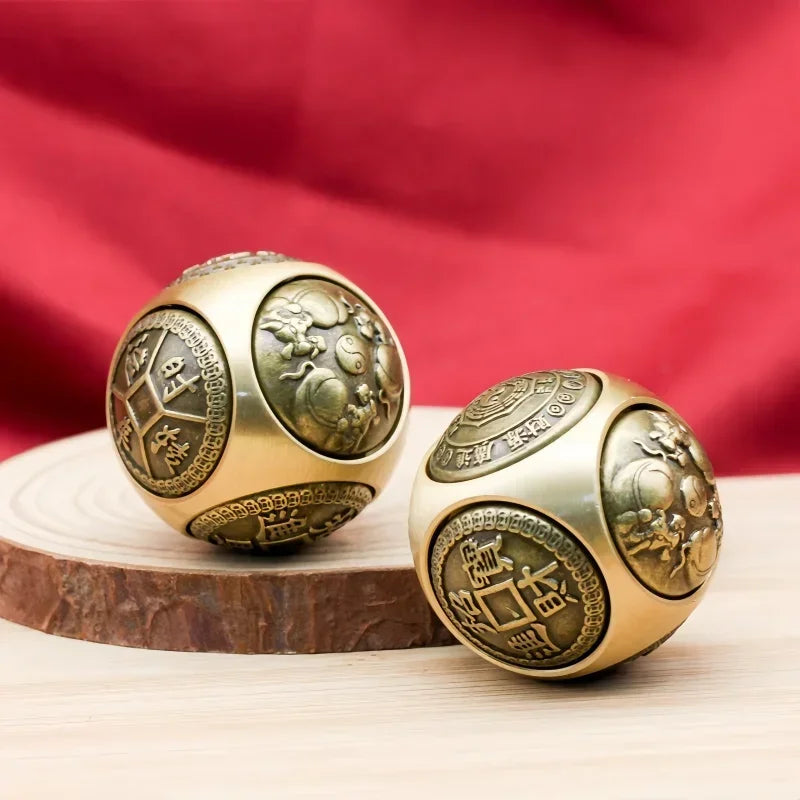 Six-Faced Blessing Money Fidget Spinner - Stress Relief Toy