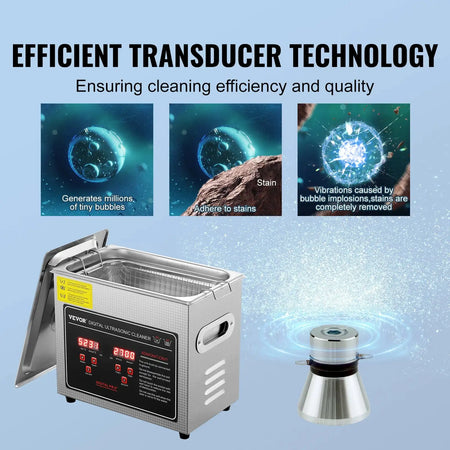 Ultrasonic Cleaner Stainless Steel Portable 2L 30L