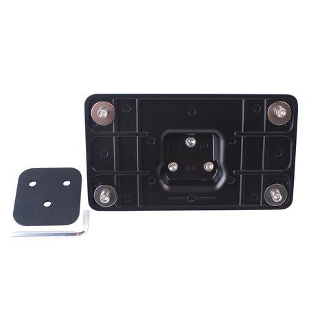 Motorcycle Black 3 Holes License Plate Mount Bracket &ndash; Durable Metal Construction
