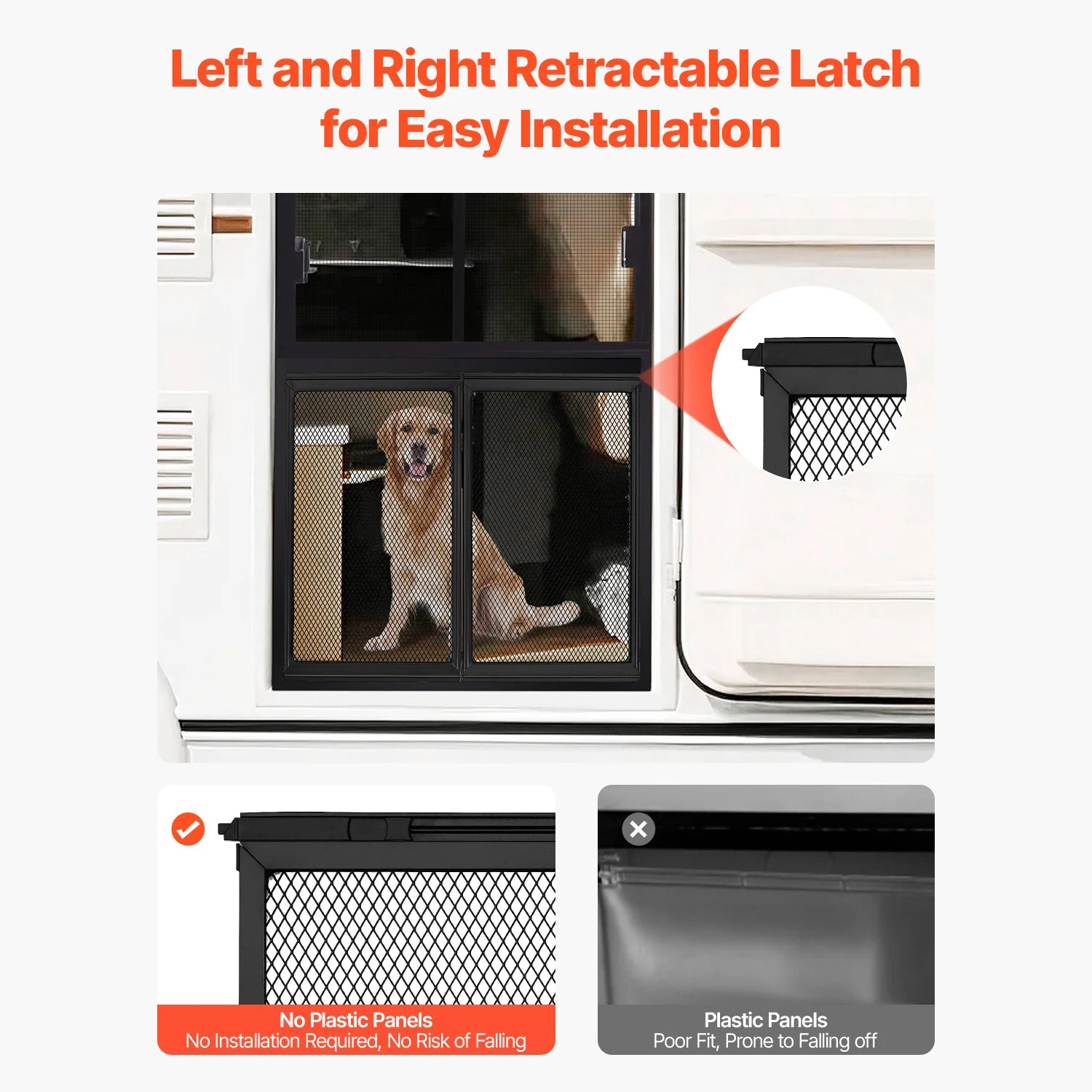 SucceBuy RV Entry Screen Door Protector &ndash; Breathable Mesh