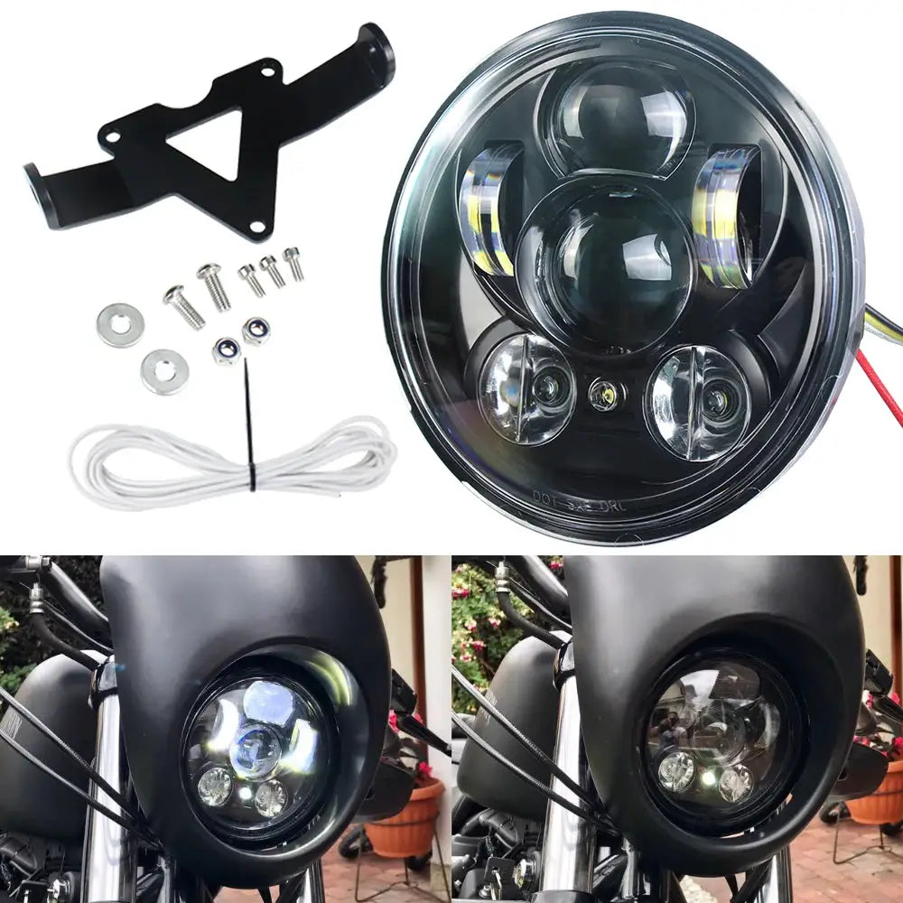 5.75 inch LED Headlight for Yamaha Bolt Raider Stryker SCR950 Warrior Hi/Low Beam Parking Light by InterCyprus Trading Ltd