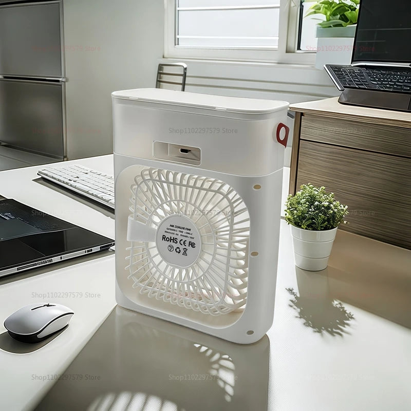 3-in-1 Portable Air Cooler Fan, Humidifier &amp; LED Night Light - Compact Personal Air Conditioner for Home &amp; Office