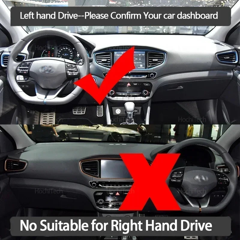 Tappetino per Cruscotto in Poliestere per Hyundai Ioniq 2016-2019 Copertura Parasole