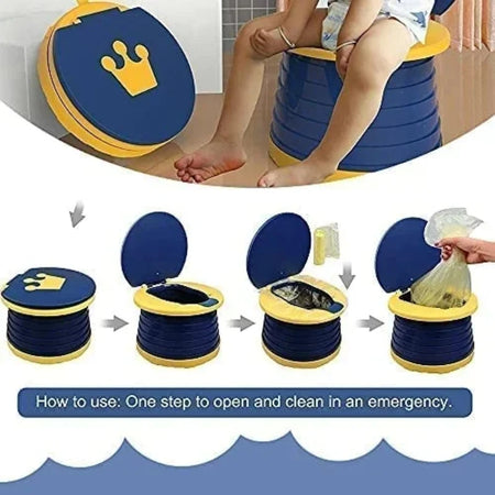 2-in-1 Foldable Travel Toilet for Children - Portable &amp; Convenient