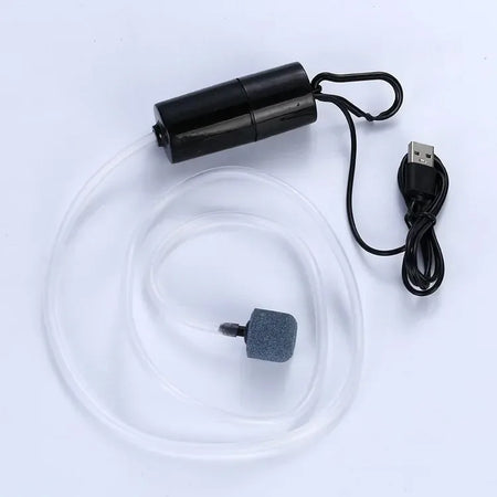 Aquarium Oxygen Air Pump USB Silent &ndash; Compact USB Powered black