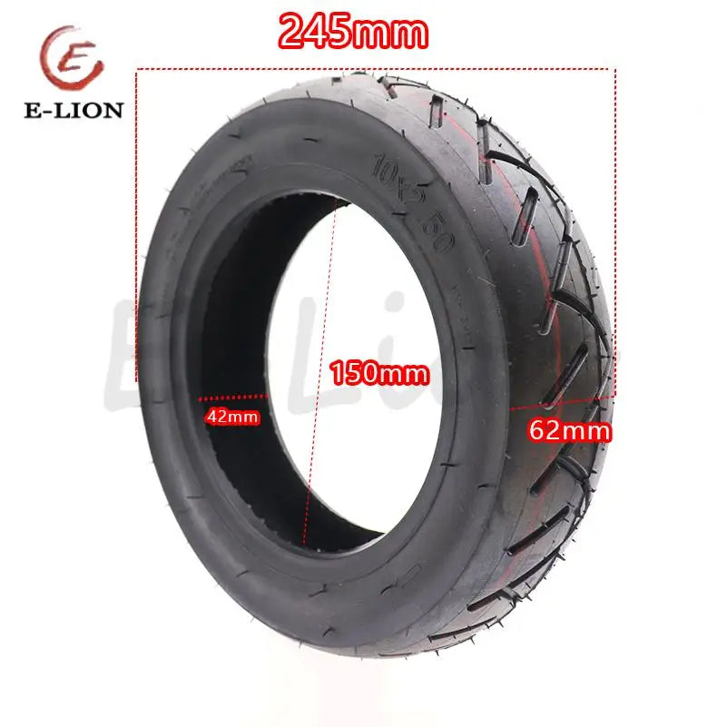 10 Inch Electric Scooter Wheels with Disc Brake - 10X2.50 Hollow Tyre Set