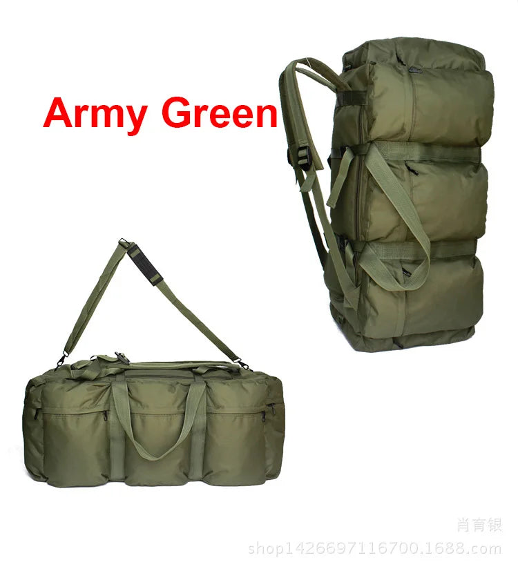 100L Camping Bag Travel Backpack &ndash; High Capacity Luggage 100L Green