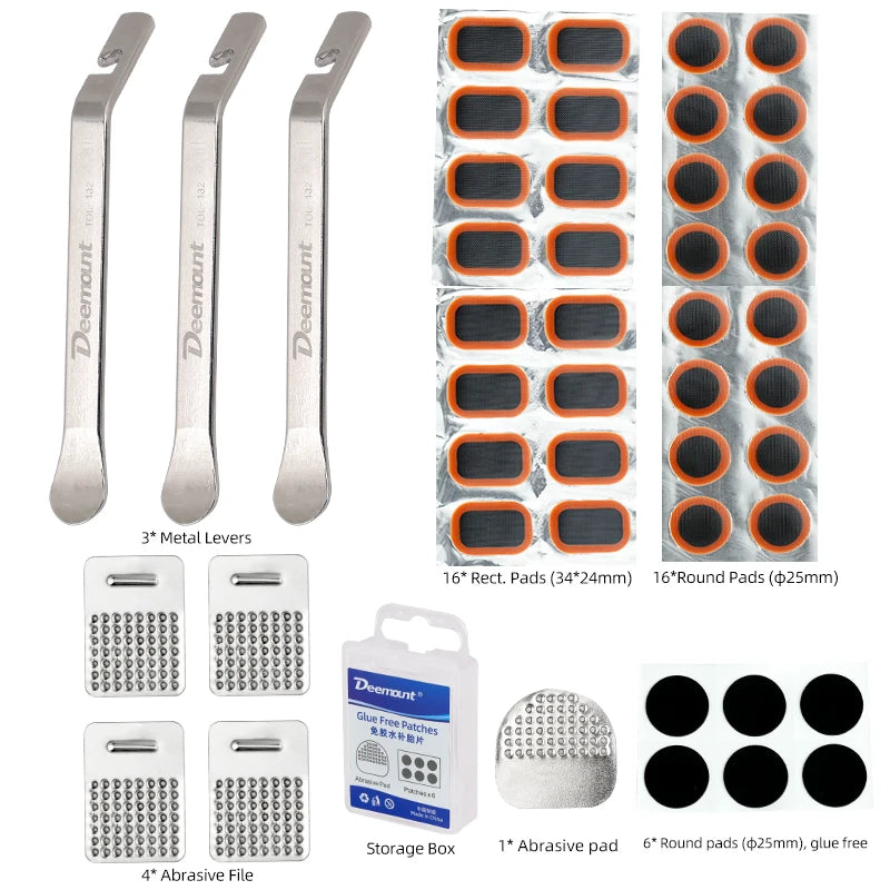 DEEMOUNT Bicycle Tyre Remover &ndash; High-Quality Carbon Steel Design Silver tool kit / CHINA