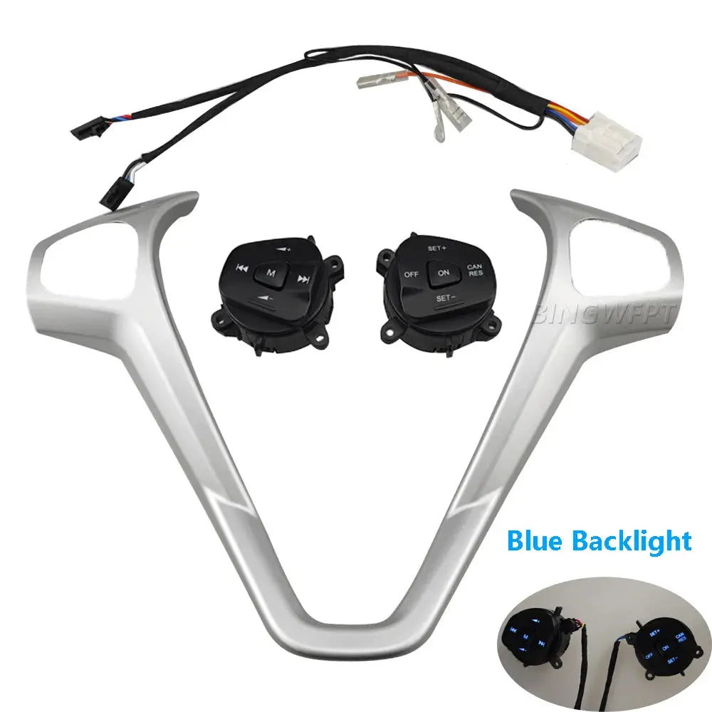 Multi-Function Steering Wheel Audio Cruise Control Switch Kit For Ford Fiesta MK7 MK8 Ecosport 2013-2015 Wth Backlight Button by InterCyprus Trading Ltd