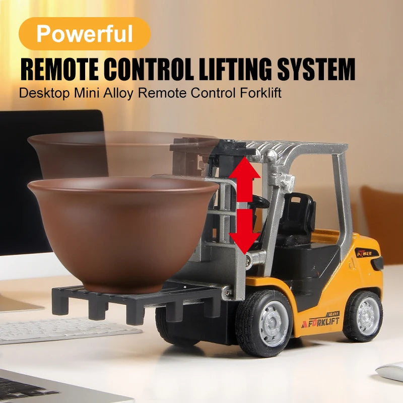 ZWN 1:64 legerad RC gaffeltruck, fjärrstyrd bordsspelzeug
