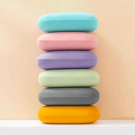 Portable Sponge Nap Pillow Macaron Color Soft Neck Pillow Multifunction Cervical Support Travel Sleeping Pillow Office by InterCyprus Trading Ltd