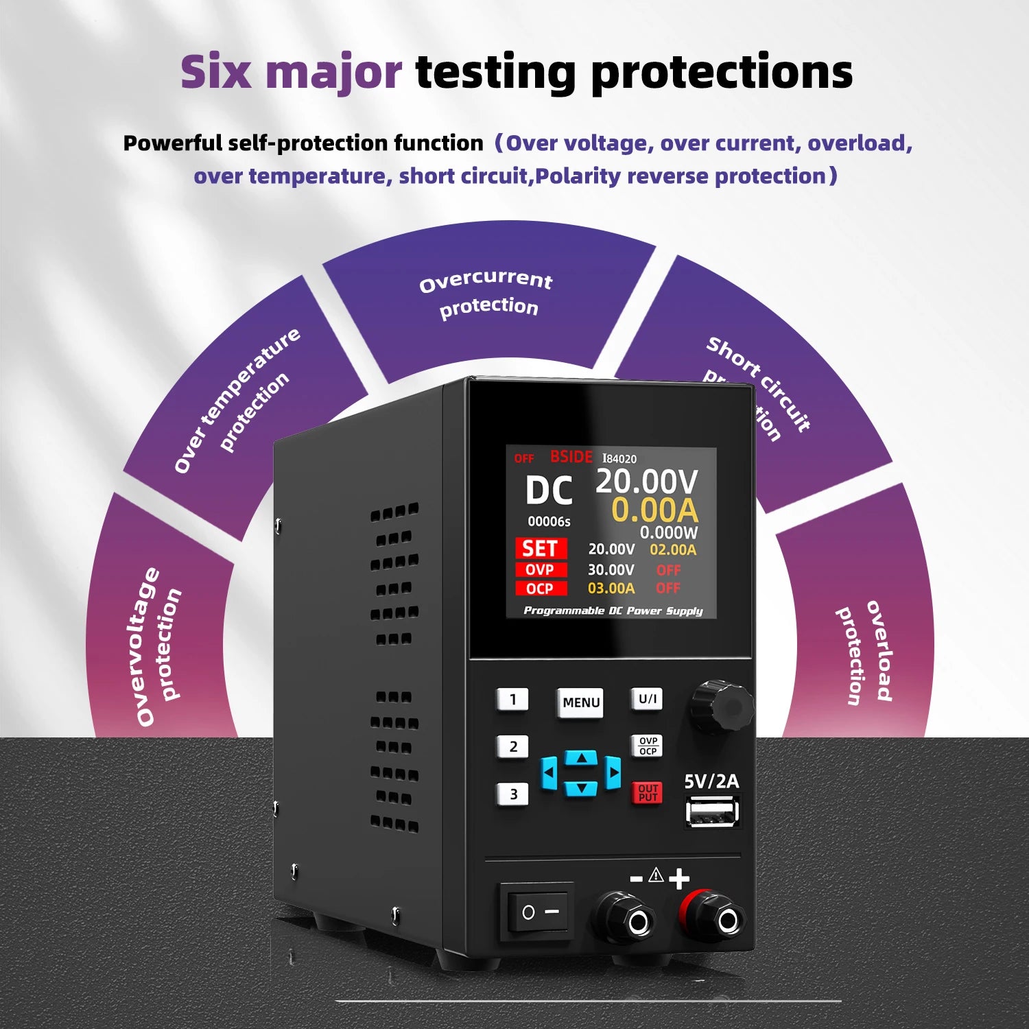 BSIDE DC Regulated Power Supply &ndash; Programmable Color Screen