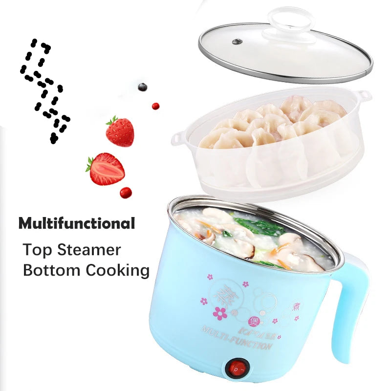 Compact Multifunction Electric Cooker Hot Pot for 1-2 People - 220V Portable Kitchen Appliance