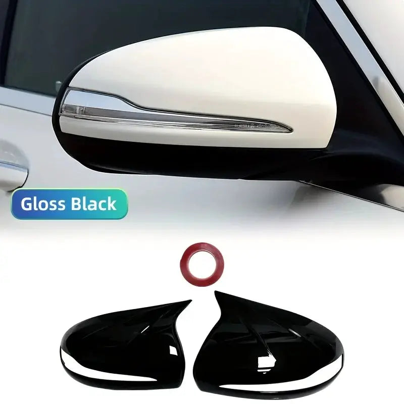 Side Mirror Cover Caps Carbon Black Trim for Mercedes-Benz W205 W222 W213 X253 W238 by InterCyprus Trading Ltd