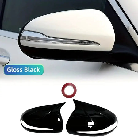 Side Mirror Cover Caps Carbon Black Trim for Mercedes-Benz W205 W222 W213 X253 W238 by InterCyprus Trading Ltd