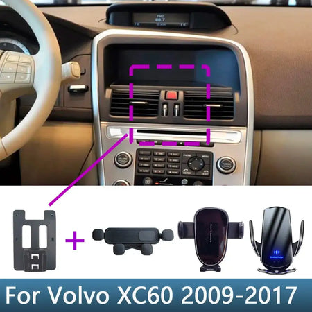 Volvo XC60 Car Phone Holder Wireless Charging Base Bracket