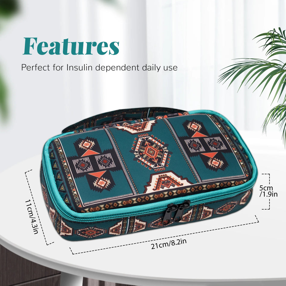 Large Portable Insulin Cooler Travel Bag &ndash; Boho Print