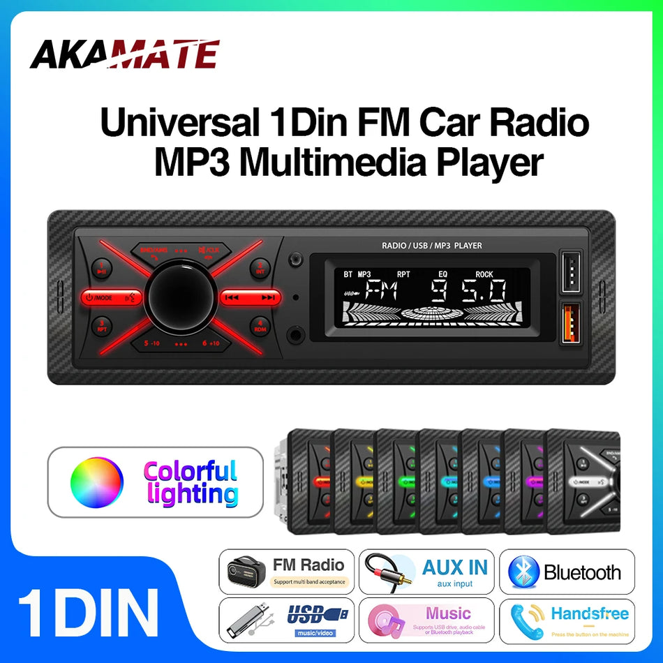 Car Radio Universal 1din MP3 Player &ndash; Bluetooth USB AUX