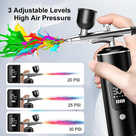 Airbrush With Compressor Mini Spray Gun &ndash; Built-In Battery