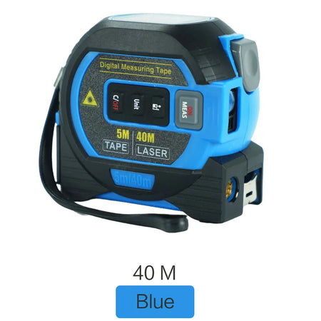 3-in-1 High Precision Laser Tape Measure - 40/60M with Data Storage 40M Blue