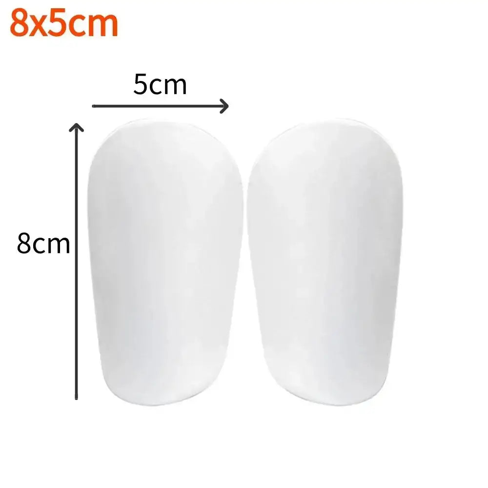 Mini Soccer Shin Guards Leg Protector Wear Resistant White 8x5cm / 1 Pair
