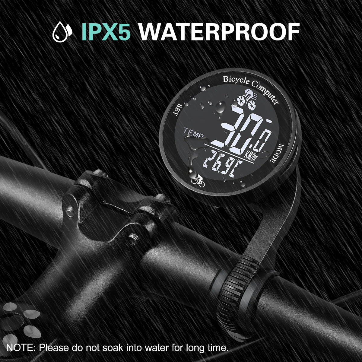 Wireless Bike Computer &ndash; Waterproof Backlit LCD Speedometer
