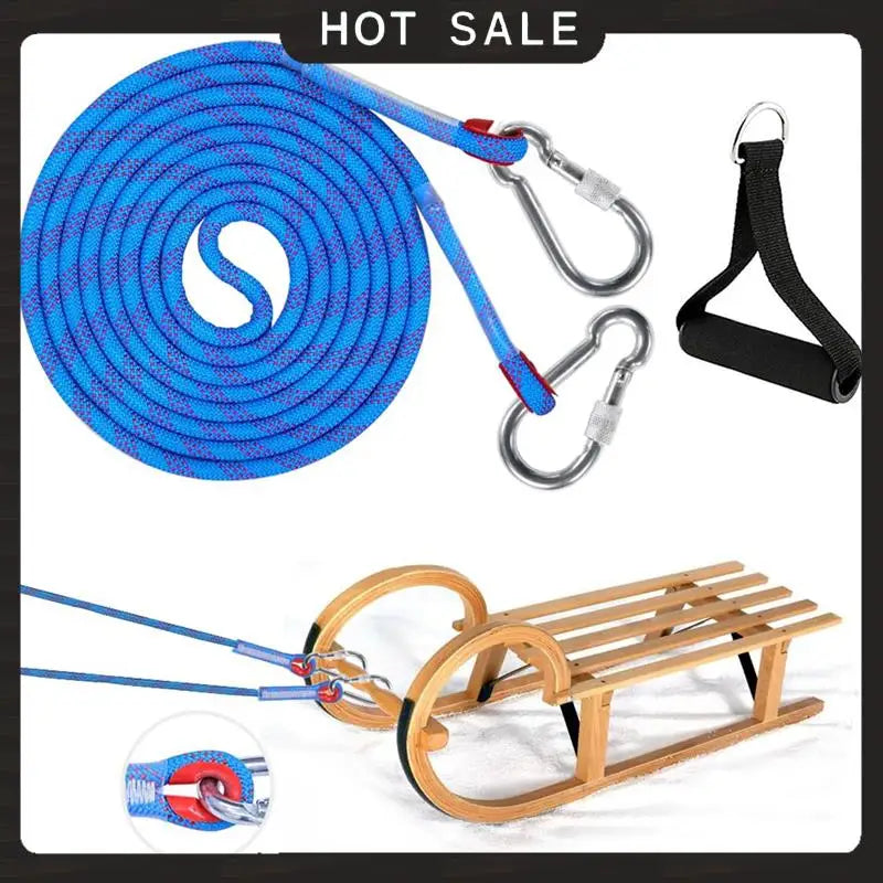 24-Hour Delivery Sledge Rope With Carabiner &ndash; Durable 10mm