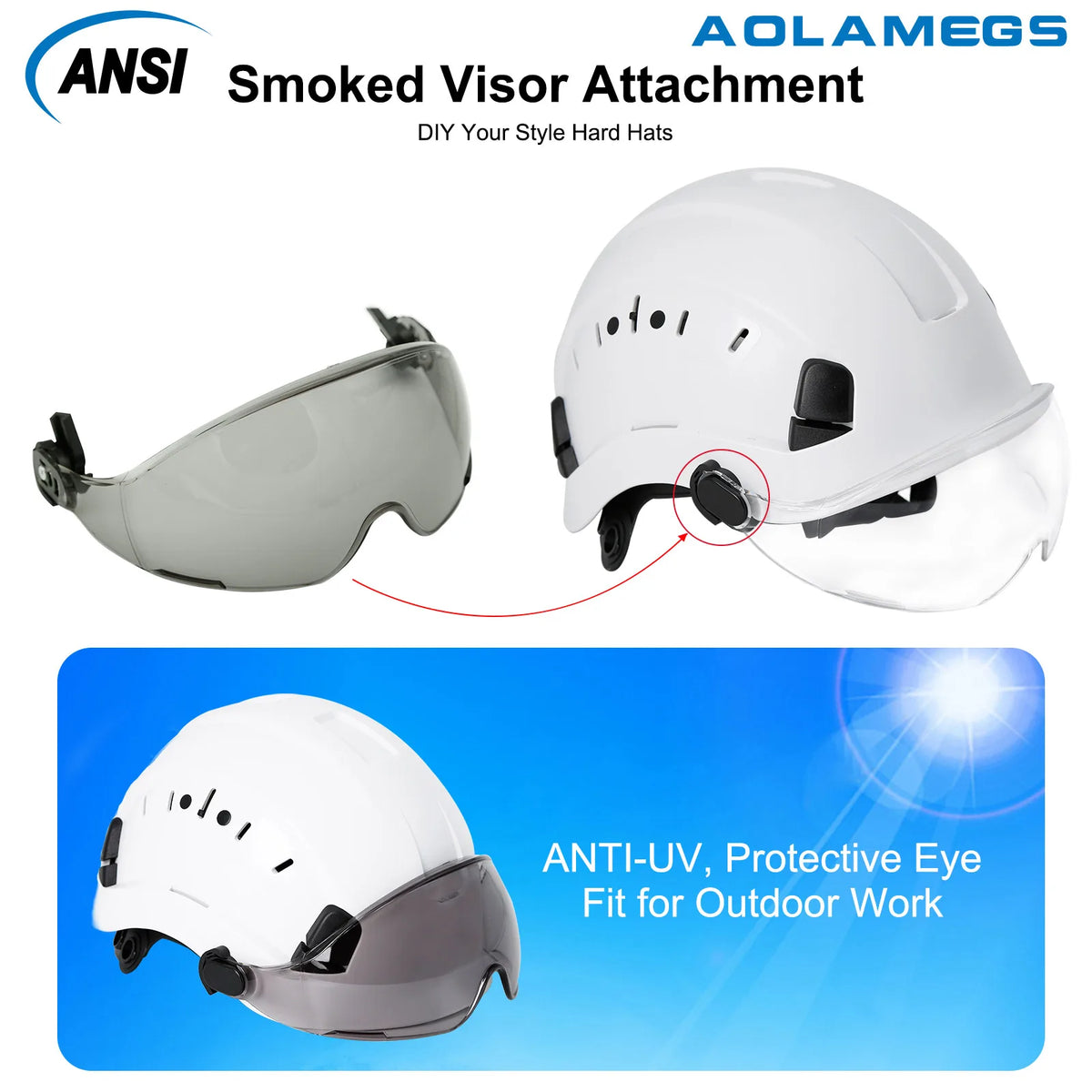 External Visor Goggles Aolamegs SF06 CR08 &ndash; CE Certified