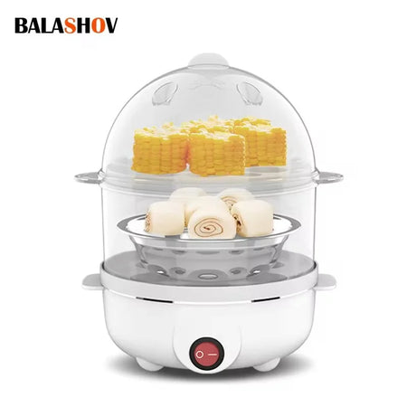 220V Multifunctional Electric Egg Boiler | Double Layer Egg Cooker &amp; Steamer