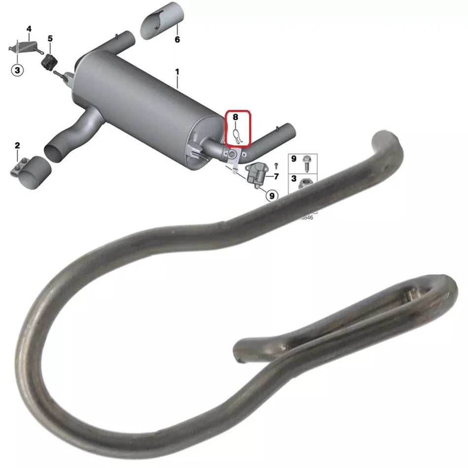 Exhaust Flap Actuator Clip for BMW 1/2/3 Series Compatible With Electronic Valve System Stainless Steel