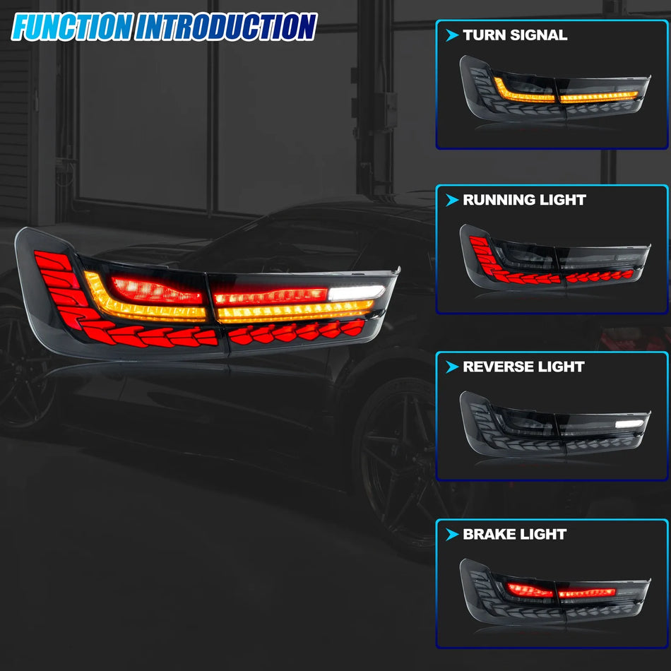 BMW 3-Series LED Tail Lights, RGB Sequential, Black Plastic