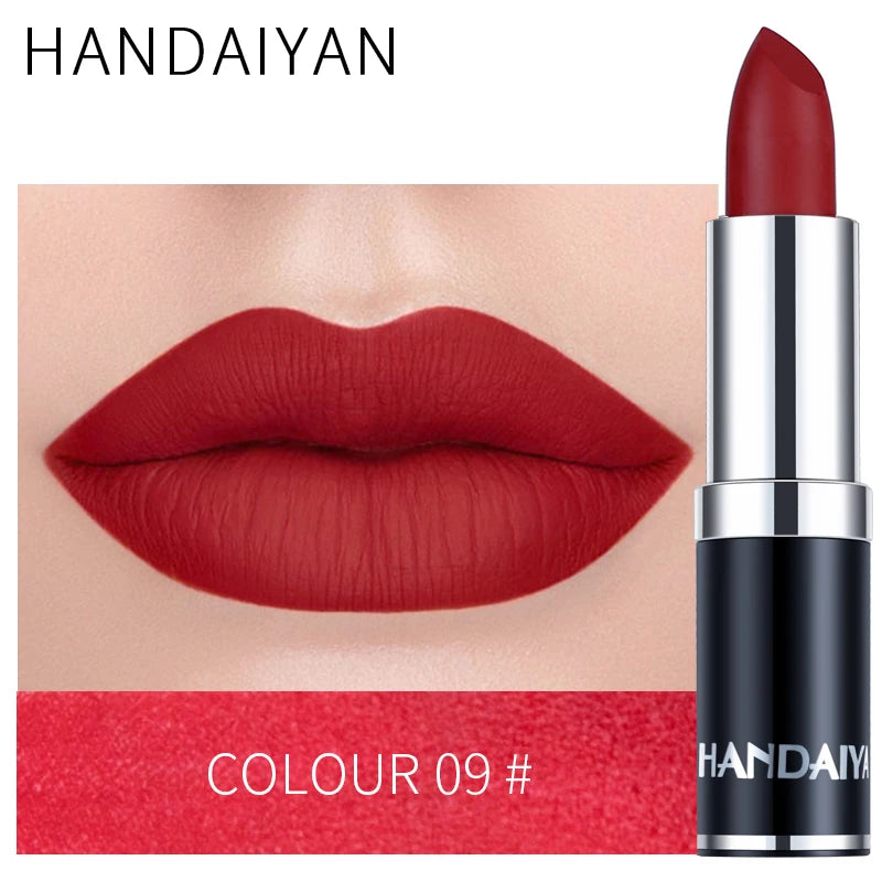 Handaiyan Velvet Smooth Matte Lipstick - Sexy Rose Purple - 12 Shades H1009-09 / Full Size