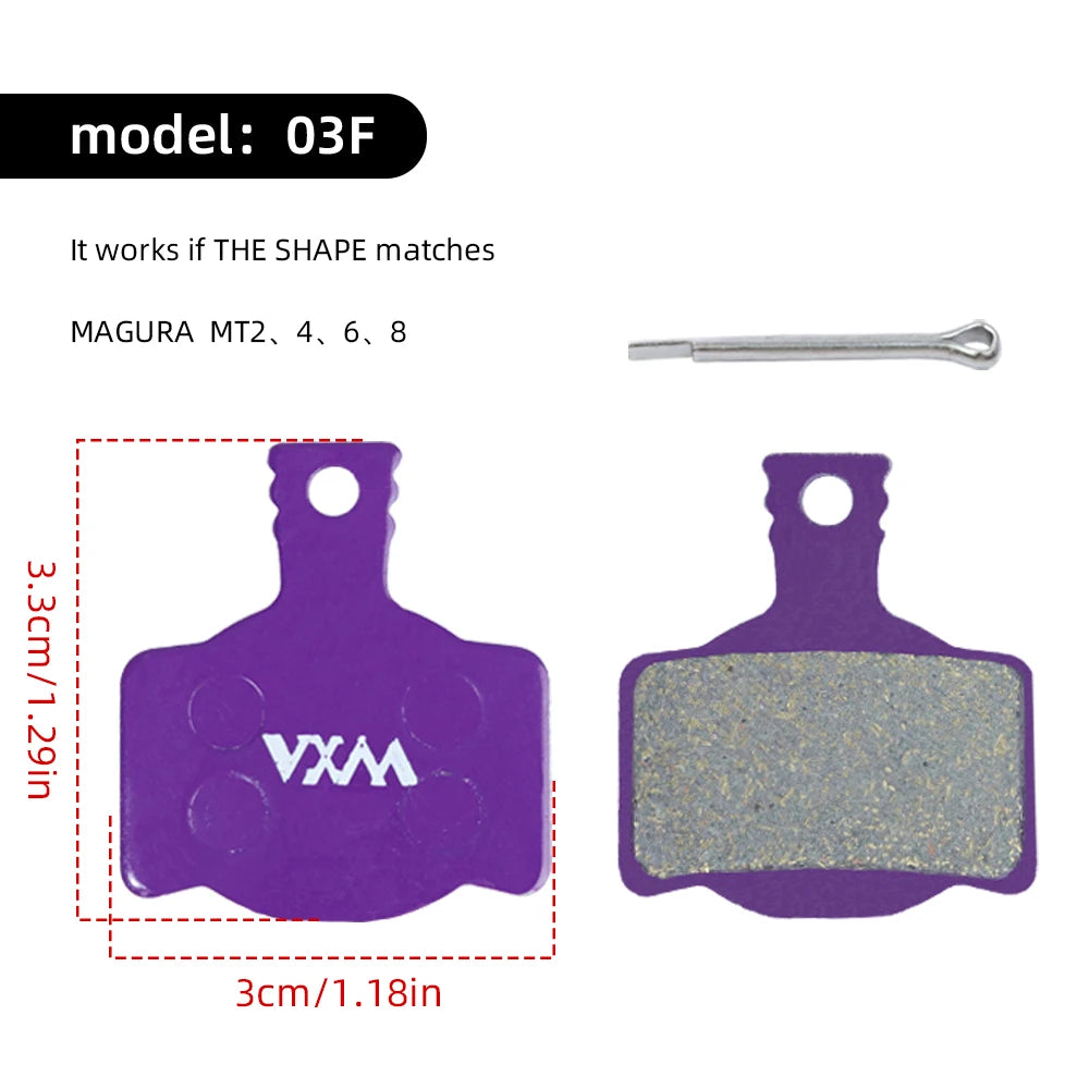 VXM Purple Polymetallic Disc Pad For Shimano B01S &ndash; Durable Purple 03F