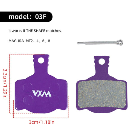 VXM Purple Polymetallic Disc Pad For Shimano B01S &ndash; Durable Purple 03F