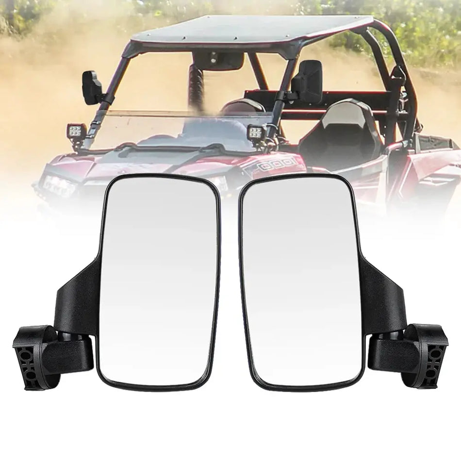 Side Mirror Compatible with Most UTVs with 1.75"/2" Coiled Tubing for Can-AM Maverick for Kawasaki for Honda Pioneer UTV ATV by InterCyprus Trading Ltd