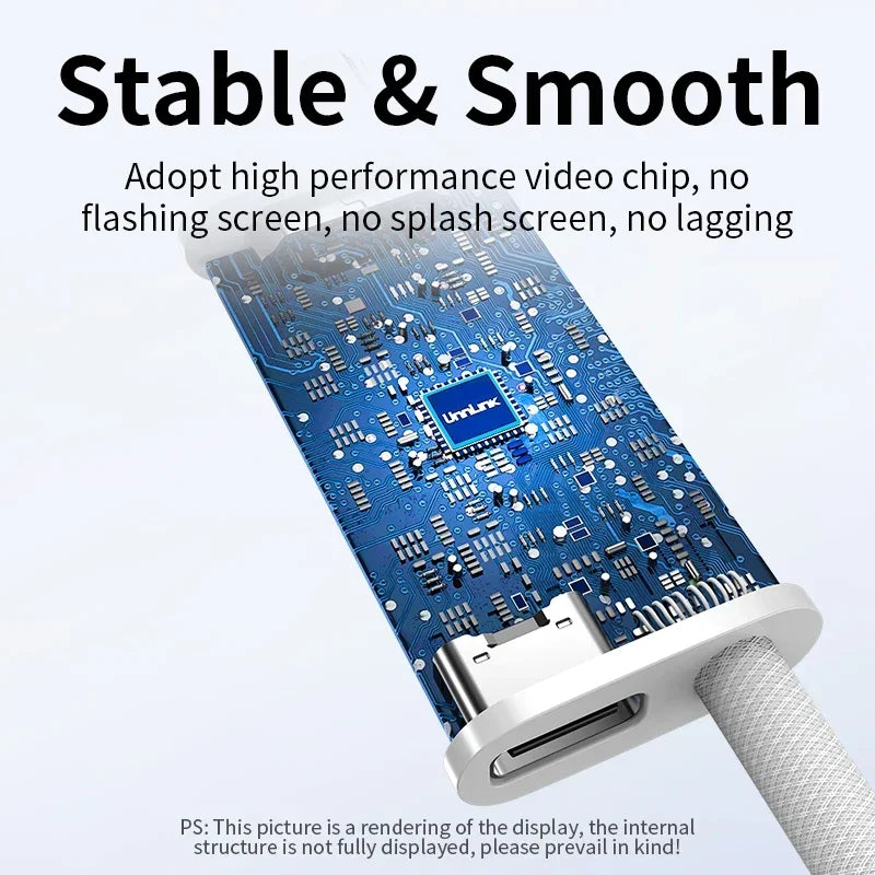 Unnlink 4K USB C to HDMI Cable with PD Charging