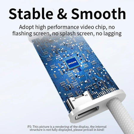 Unnlink 4K USB C to HDMI Cable with PD Charging
