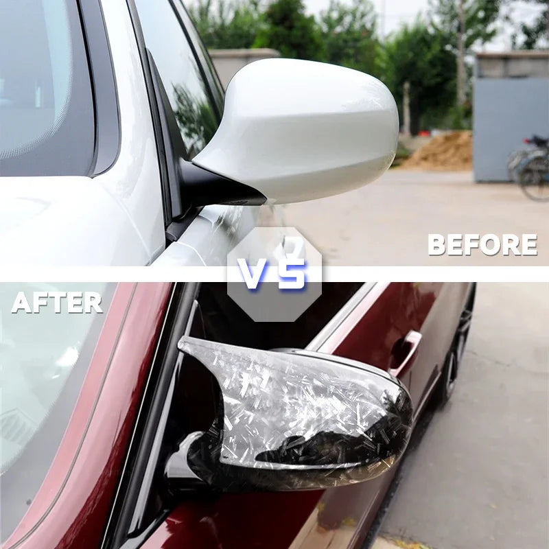 BMW E90 E91 M3 stila oglekļa šķiedras spoguļa vāks 1 3 sērijai