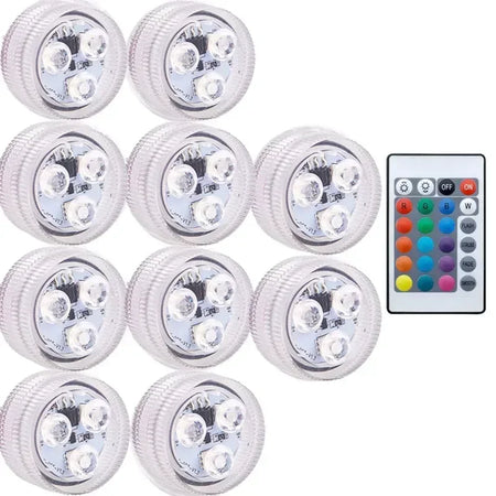 HD062 Underwater LED RGB Submersible Light &ndash; IP68 Waterproof 1 controller 10 Lamp