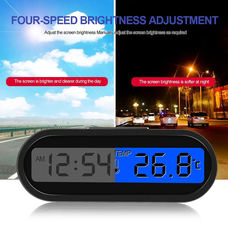 Mini Digital Car Clock With Luminous Thermometer And Backlight by InterCyprus Trading Ltd