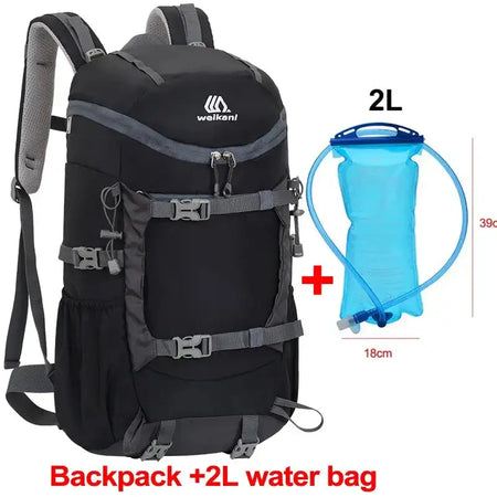 Hydration Backpack For Hiking And Cycling &ndash; Lightweight Black Bag ad 2L