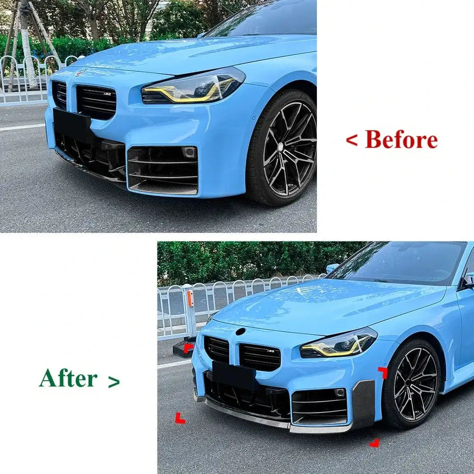 MP Στυλ Γυαλιστερό Μαύρο ABS Προφυλακτήρας Χείλος Spoiler Για BMW G87 M2